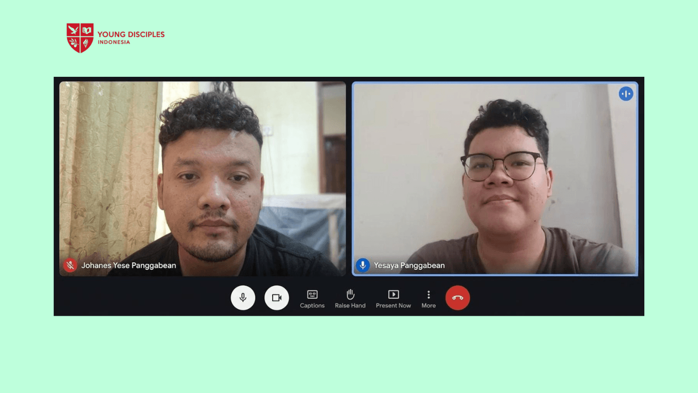 Bible study dengan Brother Yohanes sebagai bagian dari pelayanan Young Disciples