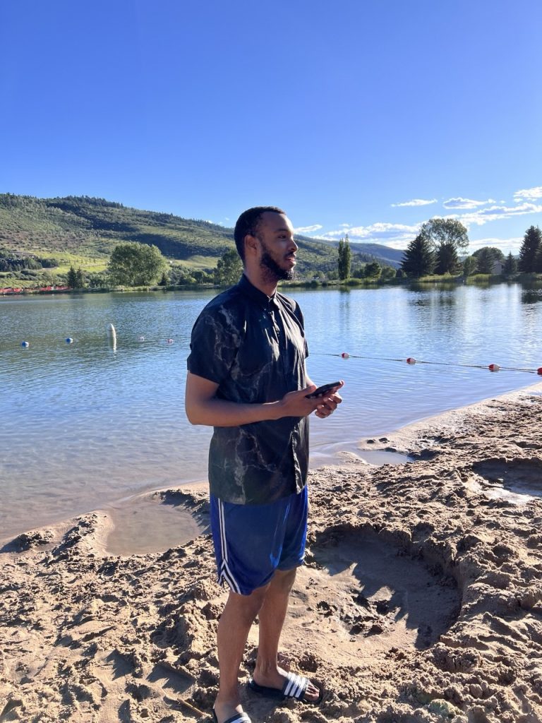 Abel received baptism at Lake Avon in Vail, Colorado. 